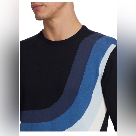 NWT Saks Fifth Avenue Men’s Collection Intarsia Sweater Size S - Picture 6 of 12